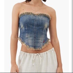 BDG Denim Corset Top